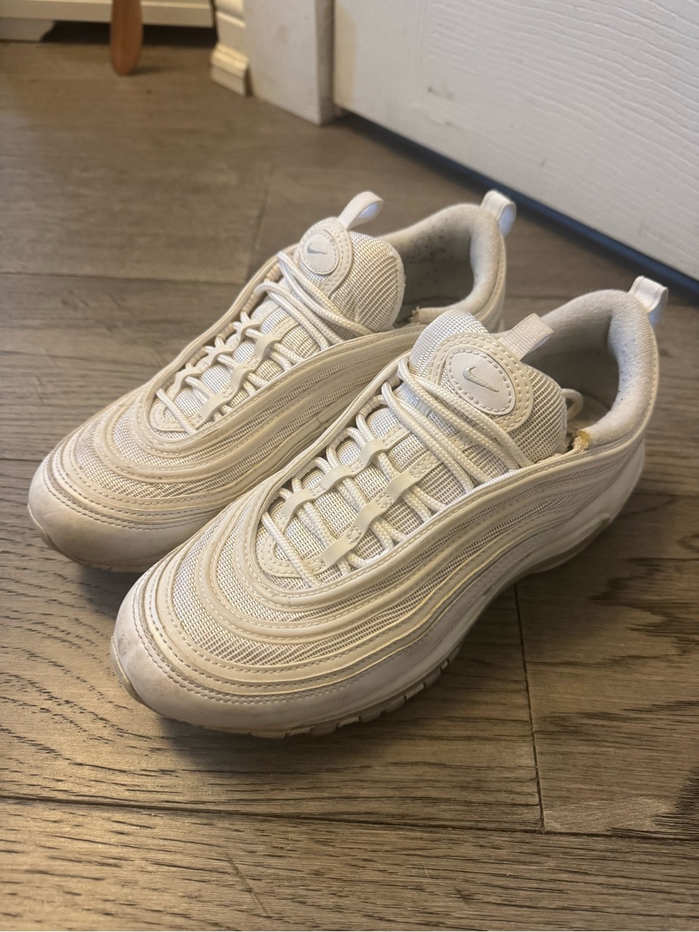 Nike White/Off-White Low-Top Sneakers with Lace Detail